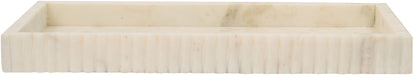 Elegant genuine marble tray by Meridian Furniture featuring a sleek, round design perfect for serving or decorative use.