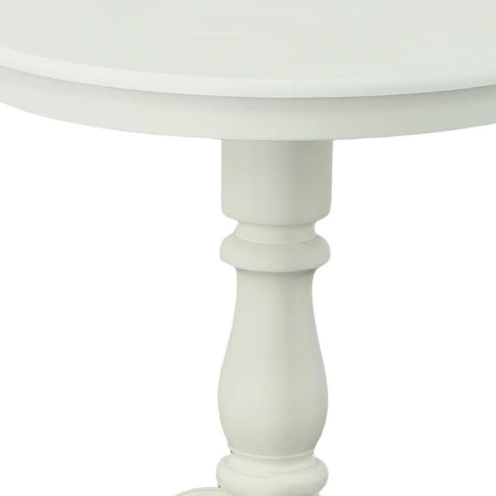 30'' Solid Wood Rounded Bar Table - White