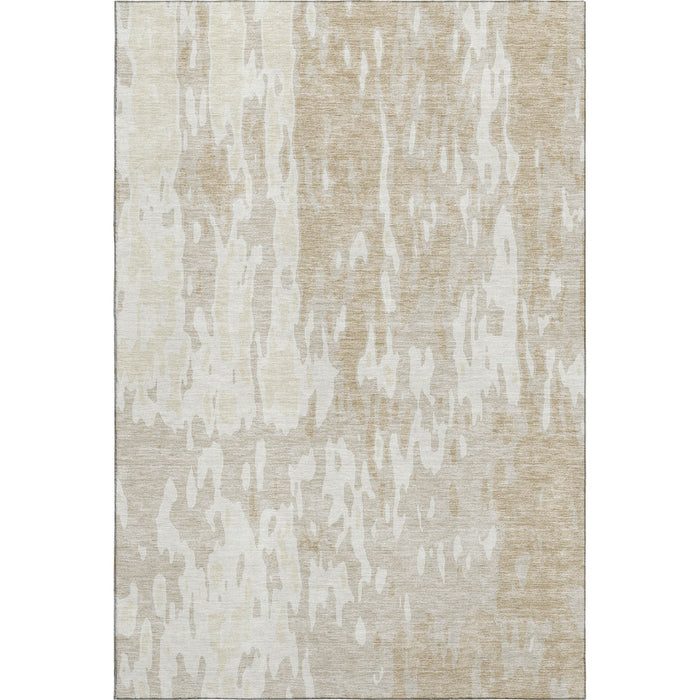 10' X 14' Abstract Washable Area Rug With UV Protection (675822) - Beige / Ivory / Tan
