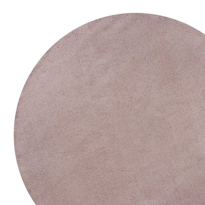 8' Round Polyester Area Rug - Rose Pink