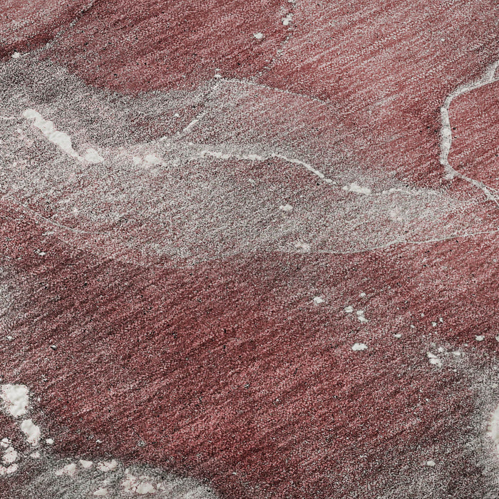 10' X 14' Abstract Washable Area Rug With UV Protection (647236) - Merlot / Ivory