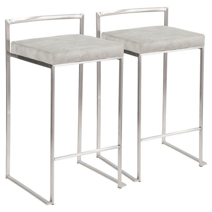 Fuji - Counter Stool Steel With Cushion (Set of 2)