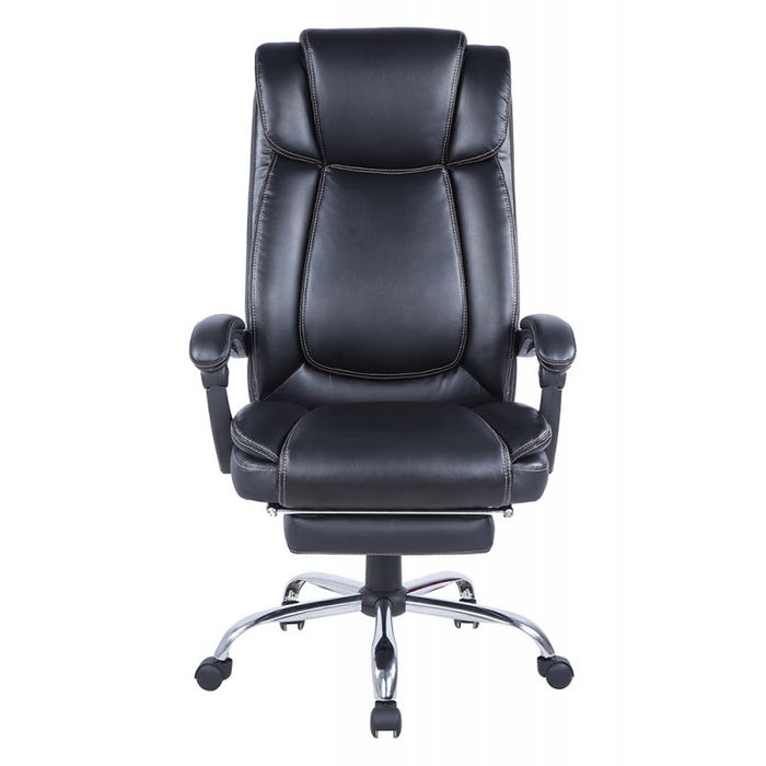 Chintaly 7288-CCH-BLK Modern Ergonomic Computer Chair Chrome