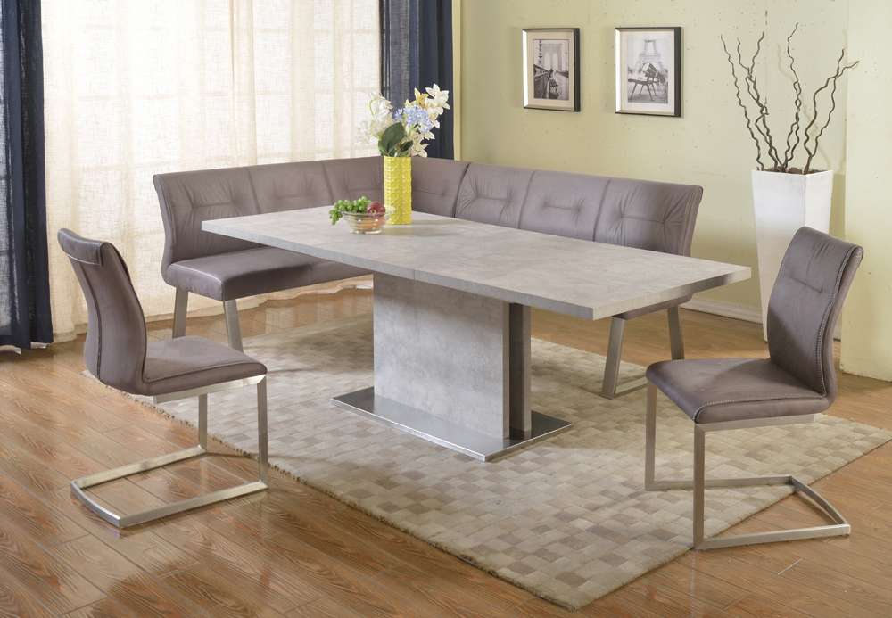 Chintaly KALINDA Contemporary Dining Set w/ Extendable Table & Nook