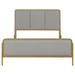 CoasterElevations Arini 4-piece Eastern King bedroom set with sand wash and grey finish, includes bed, nightstands, and dresser.