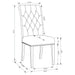 CoasterElevations Sherry 5-piece rectangular dining table set with brown marble top and matching chairs in a modern furniture design.