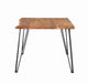 CoasterElevations Sherman 71-inch natural acacia live edge dining table showcasing a rustic wooden surface and sturdy legs.
