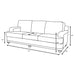 CoasterElevations Glenn 2-piece upholstered sofa set in light grey and blue fabric, showing the stylish living room furniture.