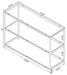 Black nickel CoasterEssence Trini 2-shelf glass top entryway console table showing sleek design and modern style.