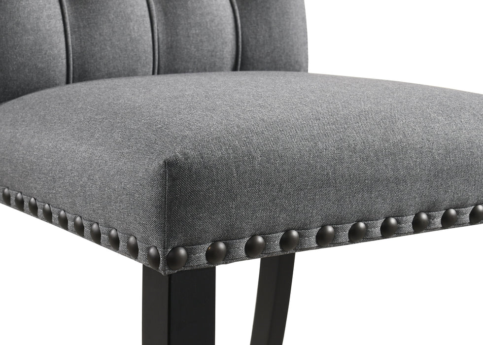 Alana Fabric Upholstered Dining Side Chair Grey (Set of 2)