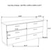 White gloss Felicity 4-piece California King bedroom set by CoasterEssence, featuring a bed frame, two nightstands, and a dresser.