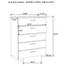 White high gloss Felicity 5-piece twin bedroom furniture set by CoasterEssence, includes bed, dresser, and nightstands.