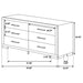 Jessica 5-piece Queen bedroom set by CoasterEssence in cappuccino finish, including bed frame, nightstands, and dresser.
