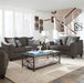 Grey Salizar 2-piece upholstered flared arm sofa set by CoasterEssence, featuring plush cushions and stylish design.