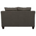 CoasterEssence Salizar 2-piece grey upholstered flared arm sofa set with plush cushions and modern design.
