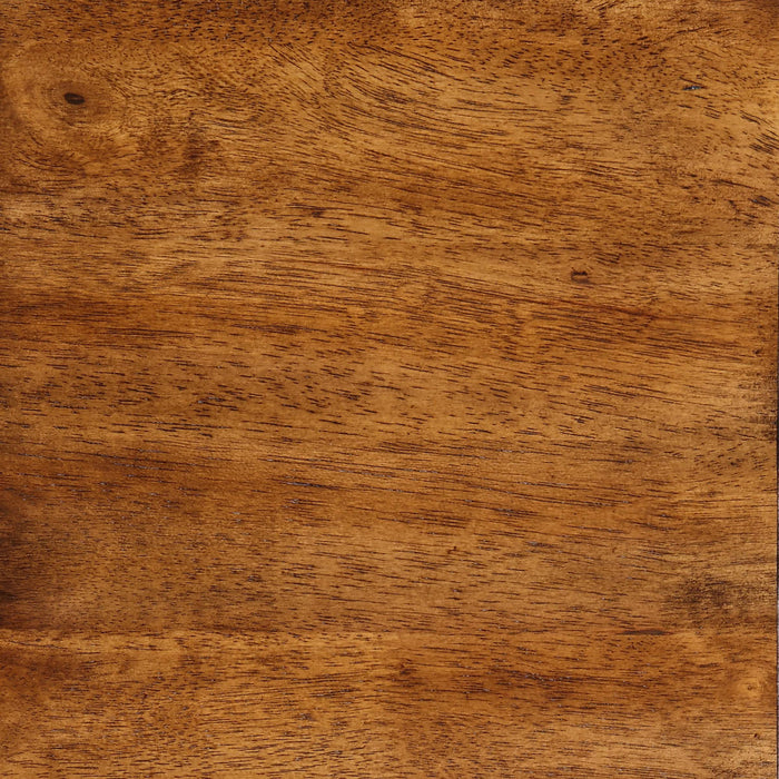 Rustic honey Oakdale wood storage trundle with a natural wood finish and classic design, ideal for bedroom or living room storage.