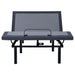 CoasterEveryday grey and black California king adjustable bed base with remote control, modern furniture for customizable sleeping comfort