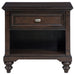 Eastern King bedroom set by CoasterEveryday with wine red and dark oak finish, including bed frame, dresser, and matching furniture.