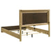 Eastern King bedroom set by CoasterEveryday featuring a natural wood finish, including a bed frame, nightstands, and dresser.
