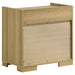 CoasterEveryday Hyland 5-piece Eastern King bedroom set with natural wood finish, including bed frame, nightstands, and dresser.