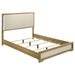 CoasterEveryday Hyland 5-piece queen bedroom furniture set in natural wood finish, including bed frame, nightstands, and dresser.
