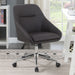 Brown Jackman upholstered adjustable home office desk chair with padded seat and backrest, featuring a modern CoasterEveryday furniture design.
