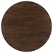 Dark walnut Everton 5-piece round dining table set by CoasterEveryday with sleek wooden legs and spacious tabletop.