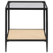 Black Amherst 2-piece coffee and end table set by CoasterEveryday, featuring modern furniture with sleek surfaces and sturdy legs.