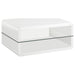 White high gloss Elana 2-piece coffee and end table set by CoasterEveryday, featuring modern furniture design.