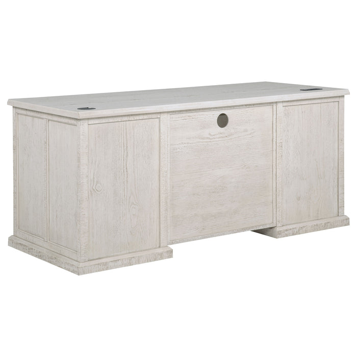Altidore 68-inch 7-drawer Executive Home Office Desk Distressed White