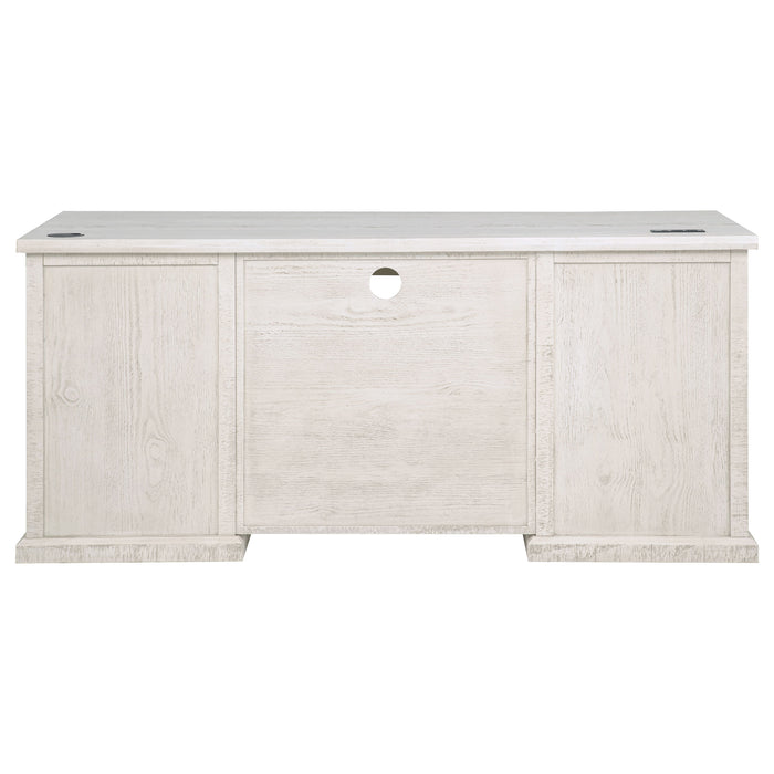 Altidore 68-inch 7-drawer Executive Home Office Desk Distressed White