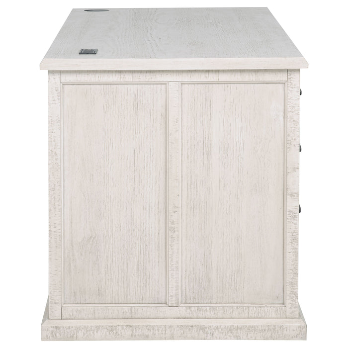 Altidore 68-inch 7-drawer Executive Home Office Desk Distressed White