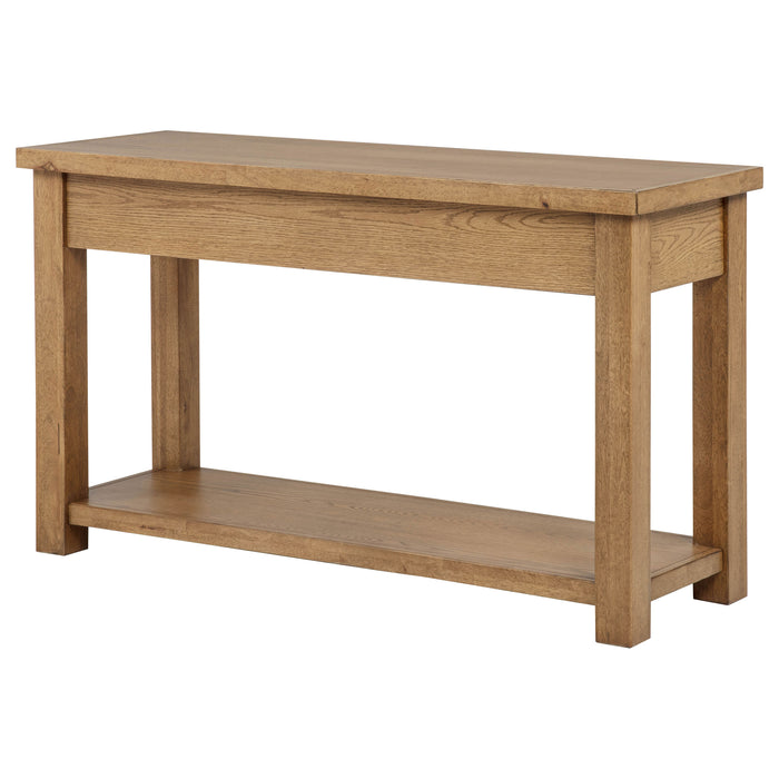 Beasley 2-Drawer Wood Console Table Golden Oak