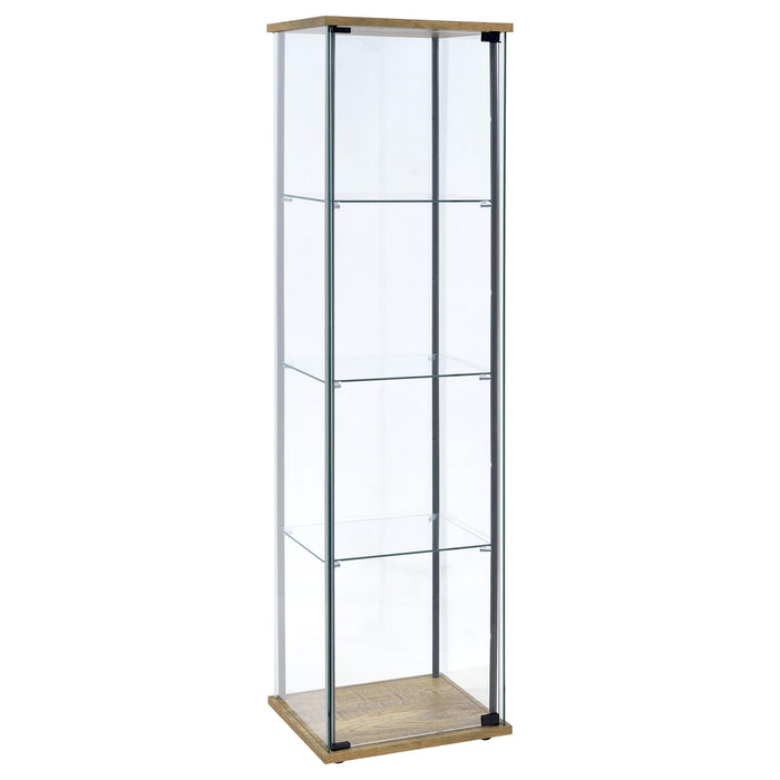 Bellatrix 3-shelf Clear Glass Curio Cabinet Mango