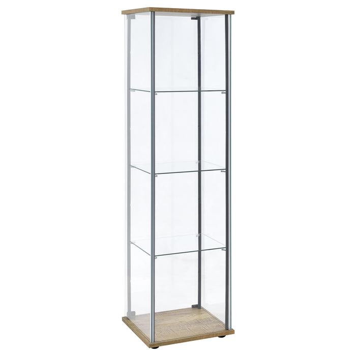Bellatrix 3-shelf Clear Glass Curio Cabinet Mango