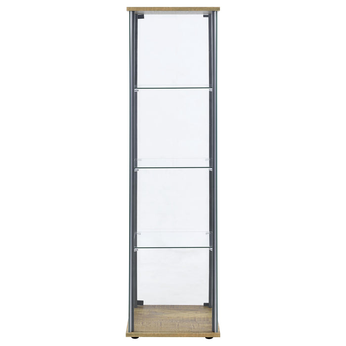 Bellatrix 3-shelf Clear Glass Curio Cabinet Mango