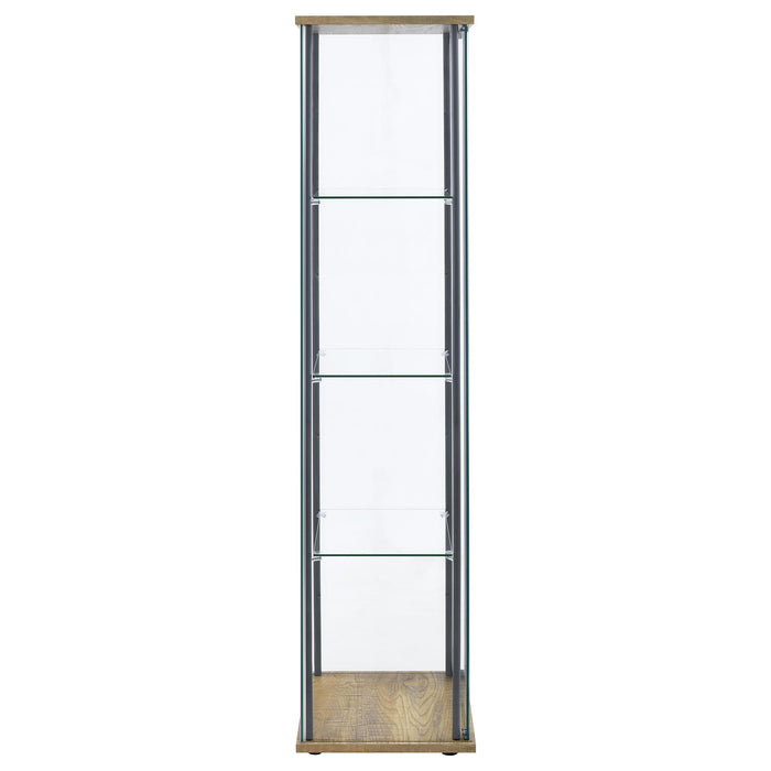 Bellatrix 3-shelf Clear Glass Curio Cabinet Mango