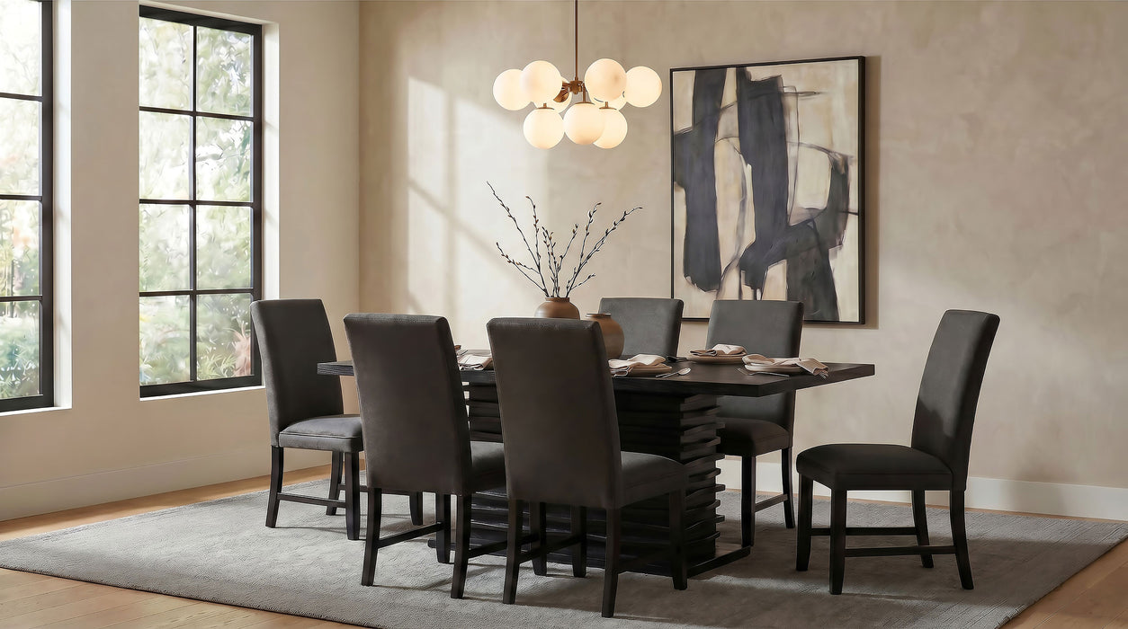 Berning Fabric Upholstered Parson Side Chair Charcoal (Set of 2)