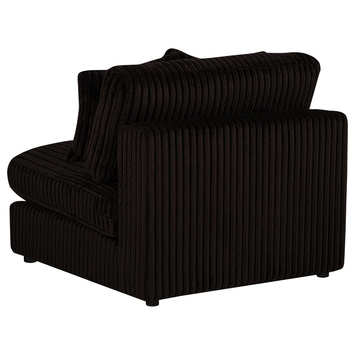 Blaine Upholstered Armless Chair Chocolate