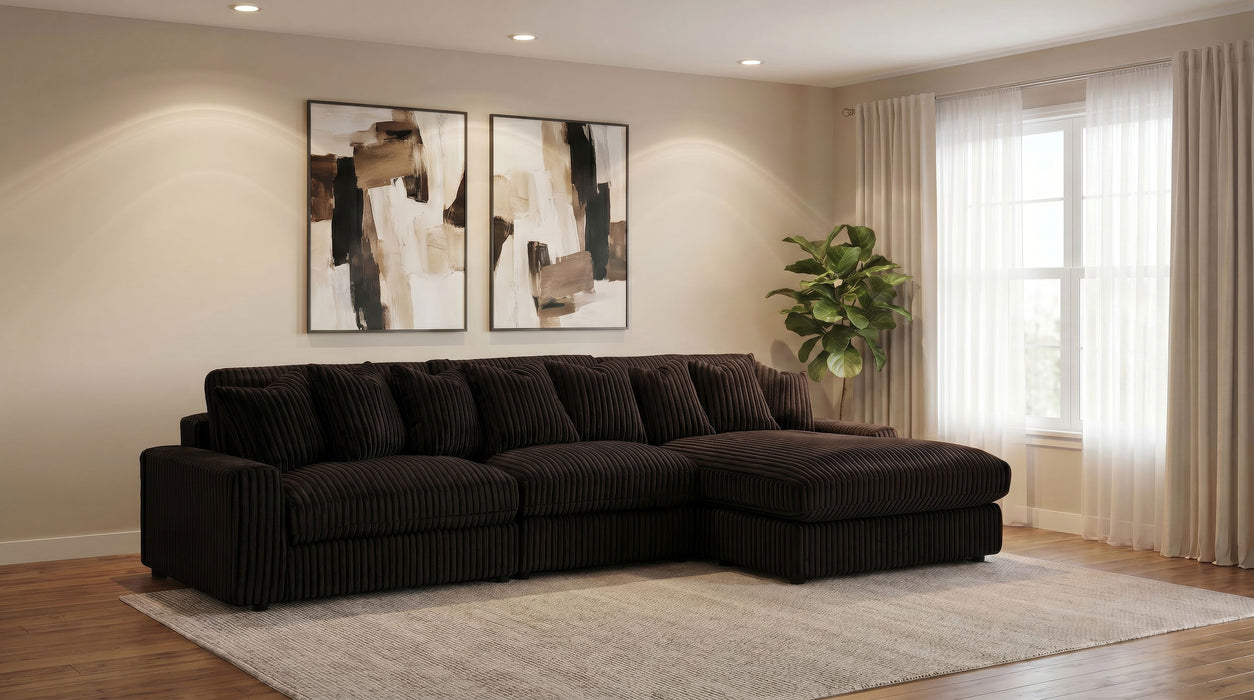 Blaine Upholstered Armless Chair Chocolate
