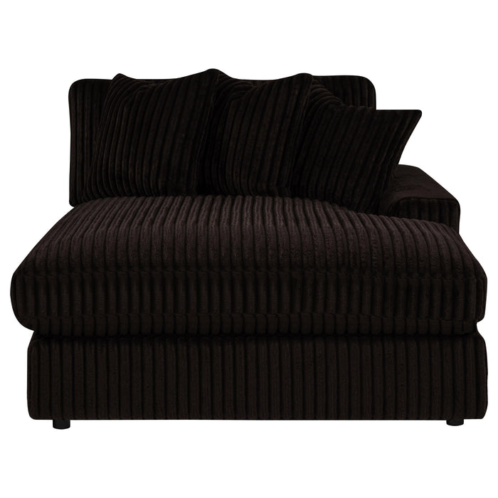 Blaine Upholstered Reversible Chaise Sectional Sofa Chocolate