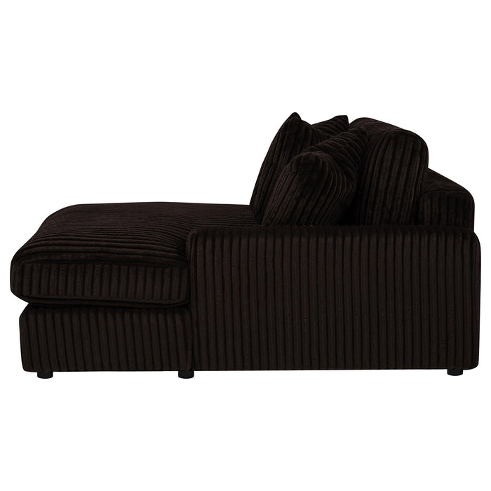 Blaine Upholstered Reversible Chaise Sectional Sofa Chocolate
