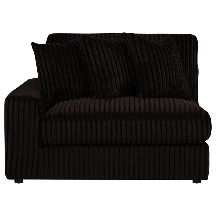 Blaine Upholstered Reversible Chaise Sectional Sofa Chocolate