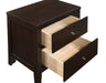 CoasterEveryday Carlton 4-piece full bedroom set in rich cappuccino finish, includes bed frame, dresser, mirror, and nightstands.