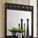 CoasterEveryday Carlton dresser mirror in cappuccino finish, rectangular wooden furniture piece with beveled glass reflection.