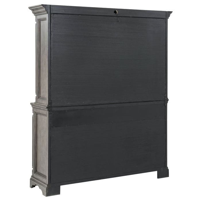 Cresswell 2-door 3-drawer Buffet and Hutch Weathered Taupe
