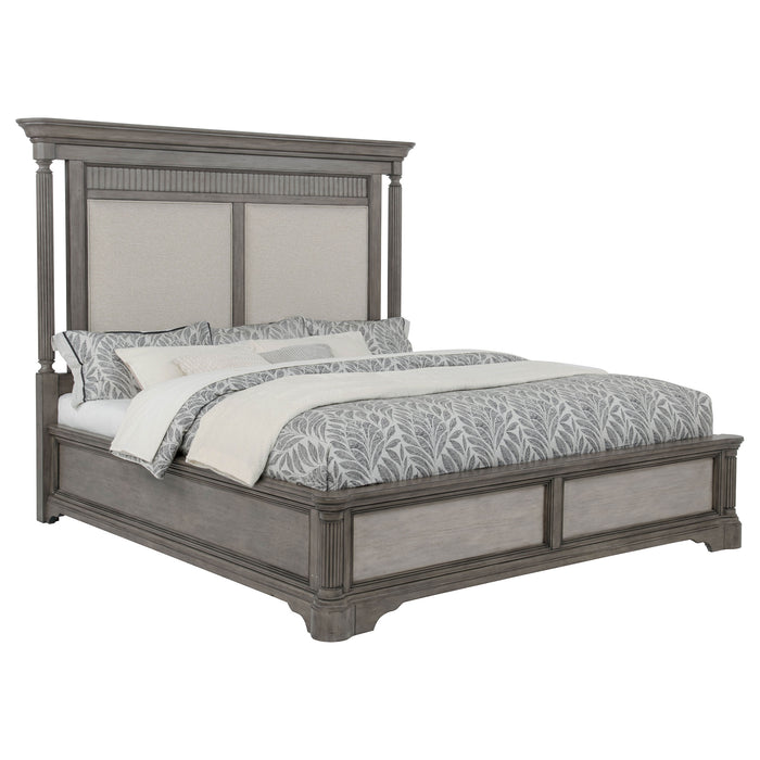 Cresswell California King Panel Bed Weathered Taupe