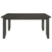Dark grey Dalila 5-piece rectangular dining table set by CoasterEveryday, featuring modern design and sturdy wooden construction.