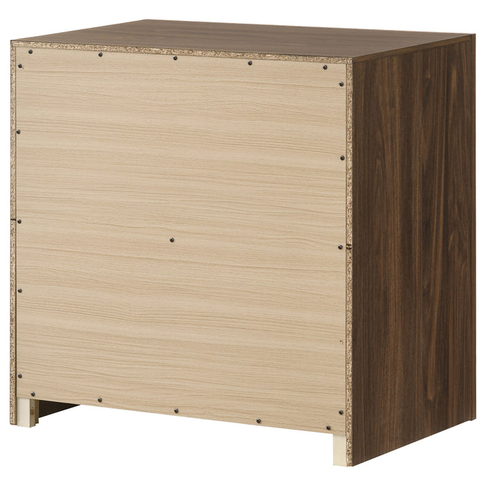 Etienne 2-drawer Nightstand Bedside Table Walnut