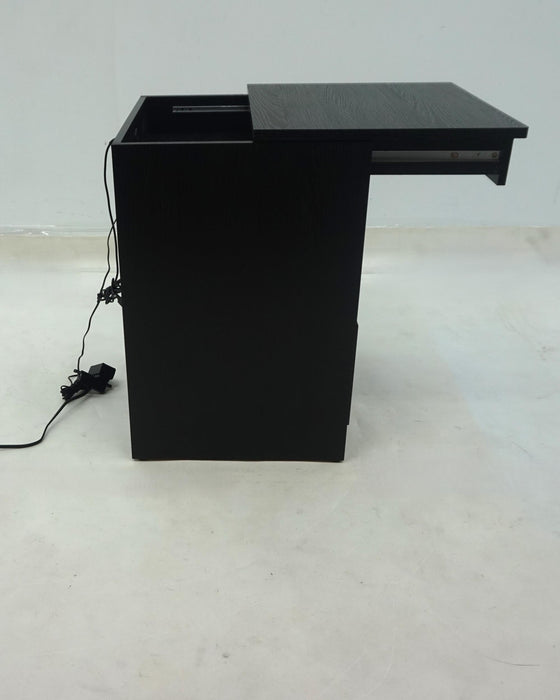 Fabre 1-drawer Extendable Top Nightstand Bedside Table Black Ash